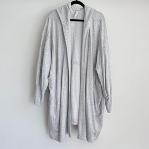 Athleta Mantra Wrap Long Cardigan Womens Small Oversized Draped Duster Hooded